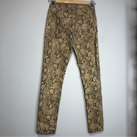 Frame Le High Skinny Crop Coated Python Jeans, size 25 - Picture 5 of 13